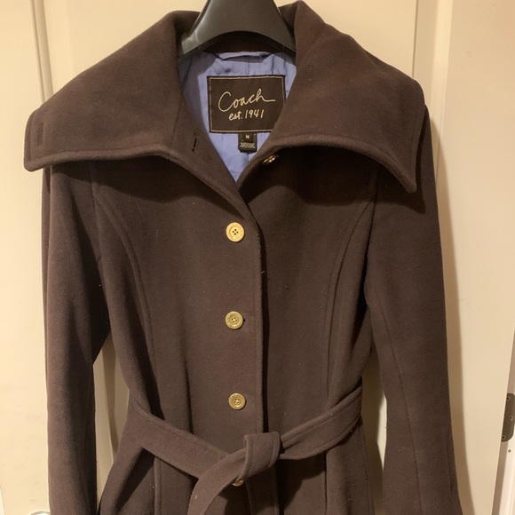 Coach Jackets & Blazers - Brown Coach Wool Coat